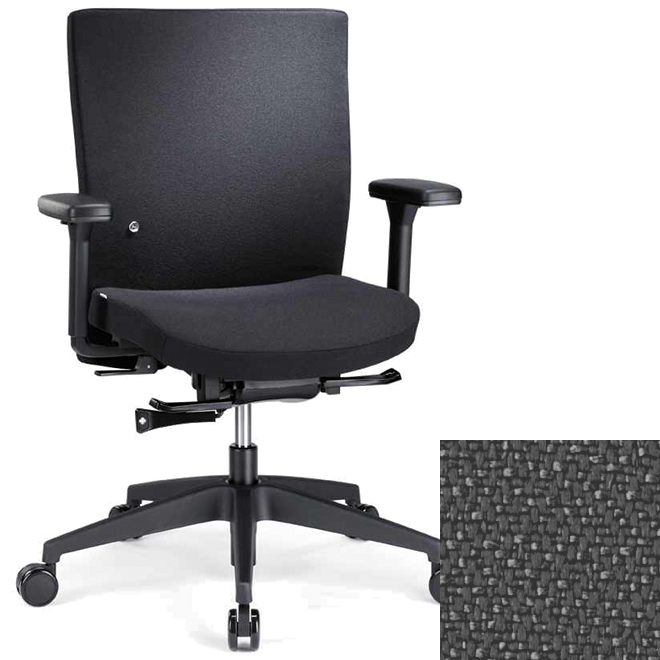 B�rodrehstuhl Modell 1A22 Bezug 5801 mit Armlehne | weiche Rollen