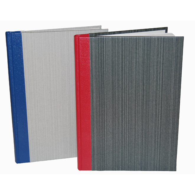 Notizbuch mit Streifenpapier (blauer Rand) 