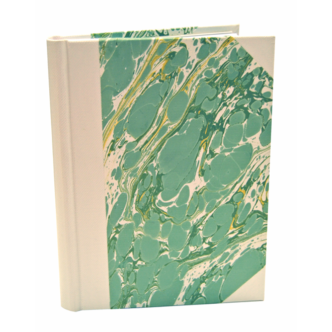 Notizbuch mit Marmor-Papier -gr�n- 
