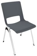 Besucherstuhl Modell 1410 J mit anthraziter Sitzschale 