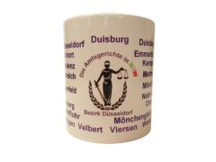 Justizkaffeetasse "Amtsgerichte NRW" Bezirk Düsseldorf 
