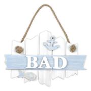 vintage Türschild 'BAD' 