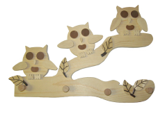 Garderobe Eulen auf Ast 