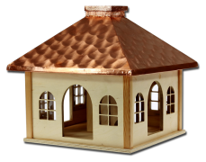 Futterhaus mit Kupferdach natur 