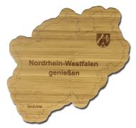 Schneidebrettchen mit Nordrhein-Westfalen-Gravur 