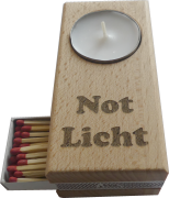 Notlicht aus Buchenholz 