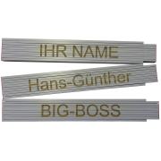 Zollstock mit Ihrem Namen oder Text 