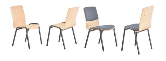 Schalenstuhl Modell 1210J - stapelbar -