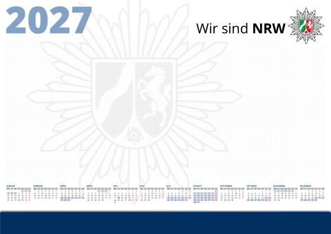 Praktische Schreibtischunterlage für die Polizei 2027