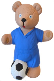 Fußballteddy stehend