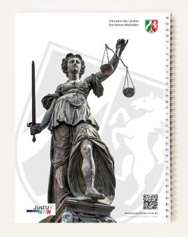 Collegeblock für Linkshänder - DIN A5 - kariert - Justitia