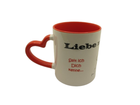 Tasse mit Herzhenkel Love