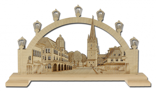 Lichterbogen 'Menden - Altes Rathaus mit Vincenzkirche'