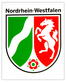 NRW-Aufkleber Landeswappen (weiß)