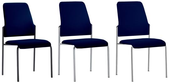 Besucherstuhl Modell 400GJ - stapelbar - Bezug 5803 dunkelblau