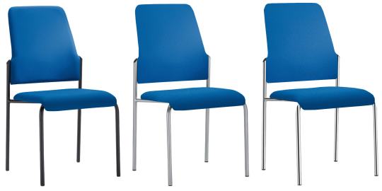 Besucherstuhl Modell 400GJ - stapelbar - Bezug 5832 blau