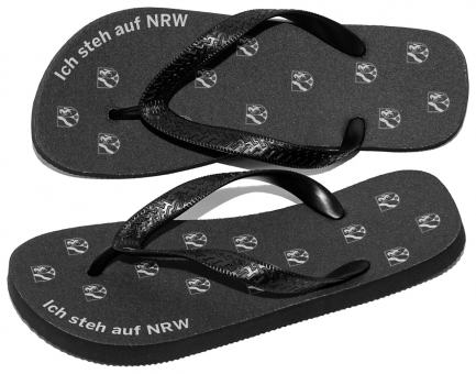 Summer Shoes 'Ich steh auf NRW' - schwarz/silbern