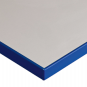 Bildschirmarbeitsplatz rechteckig 2000 x 1000 mm Lichtgrau | Blau | RAL 9005 tiefschwarz - Vorschaubild 1