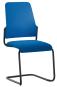 Besucherstuhl Modell 500GJ - stapelbar - Bezug 5832 blau Gestell pulverbeschichtet schwarz | ohne Filzgleiter - Vorschaubild 1