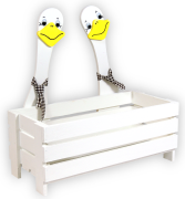 Obstkiste 'lustige Gänse' 