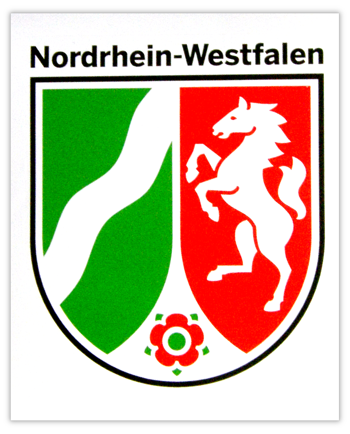 Aufkleber Landeswappen NRW Wir in Nordrhein-Westfalen 