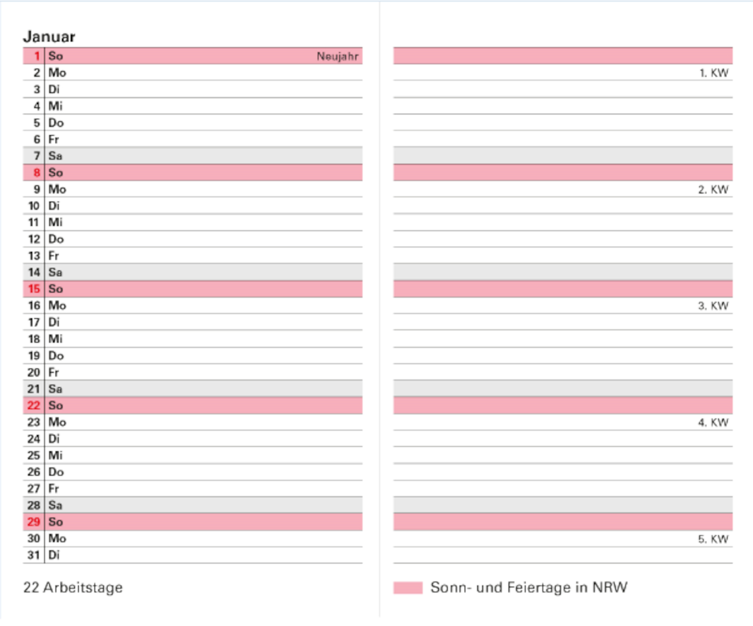 www.knastladen.de  Taschenkalender 2025 mit verschiedenen Info-Seiten